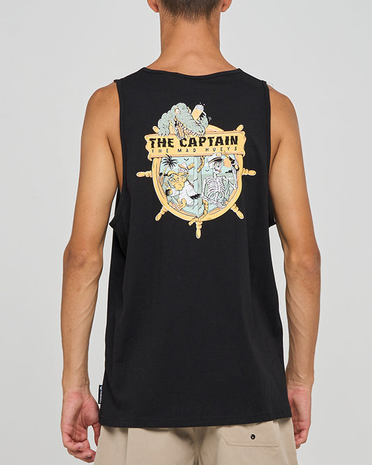 The Mad Hueys Croc Captain Tank - Black