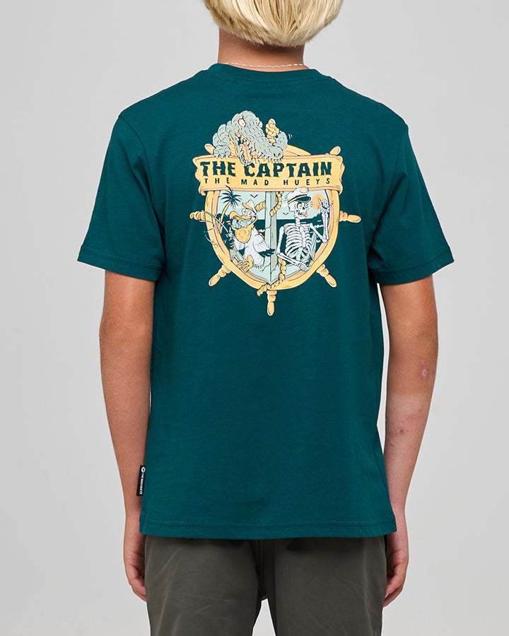 The Mad Hueys Croc Captain Youth SS Tee - Atlantic