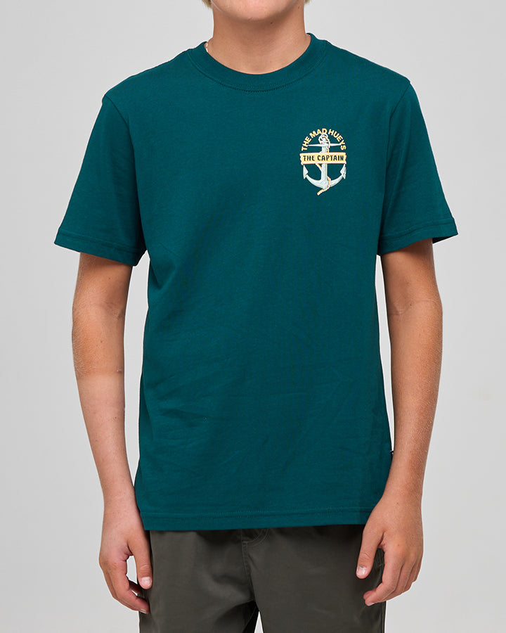 The Mad Hueys Croc Captain Youth SS Tee - Atlantic