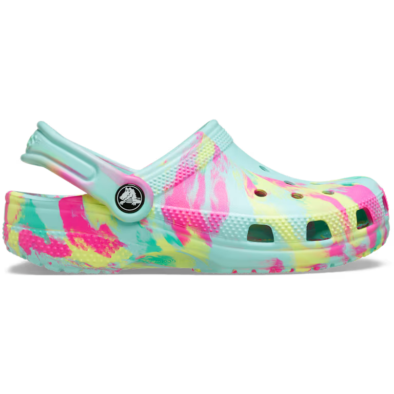 Crocs Kids’ Classic Marbled Clog - Aquamarine / Multi