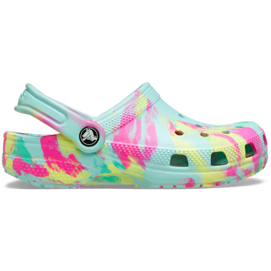 Crocs Kids’ Classic Marbled Clog - Aquamarine / Multi