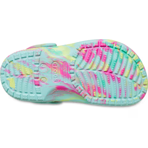 Crocs Kids’ Classic Marbled Clog - Aquamarine / Multi