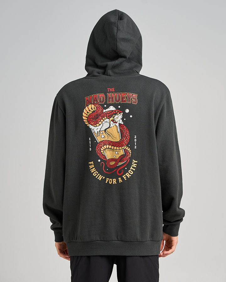The Mad Hueys Fangin Hooded Pullover Vintage Black - Vintage Black
