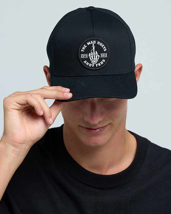 The Mad Hueys Fkrs Ahoy Twill Snapback - Black