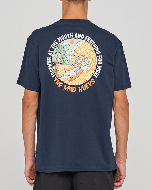 The Mad Hueys Foaming At The Mouth SS Tee - Navy