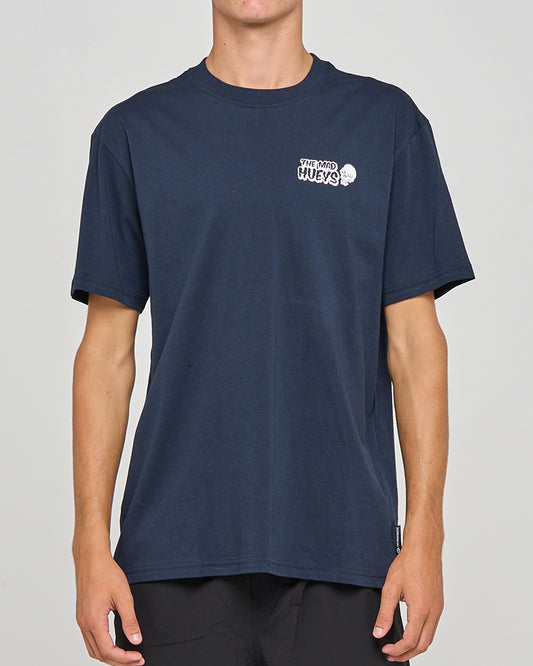 The Mad Hueys Foaming At The Mouth SS Tee - Navy