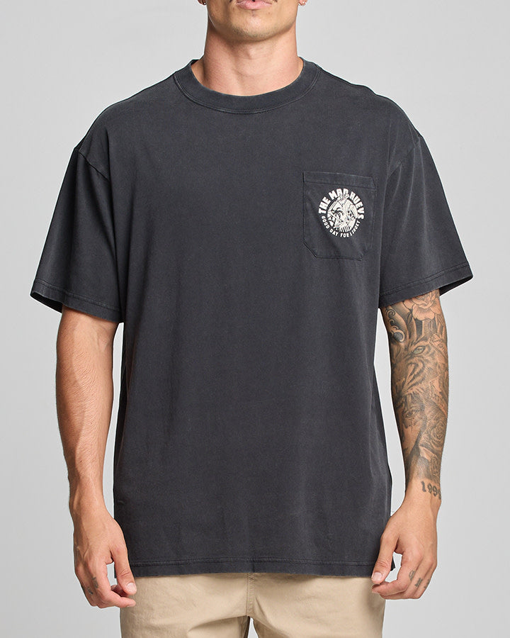 The Mad Hueys Good Day For A Shoey Oversized Tee - Washed Black