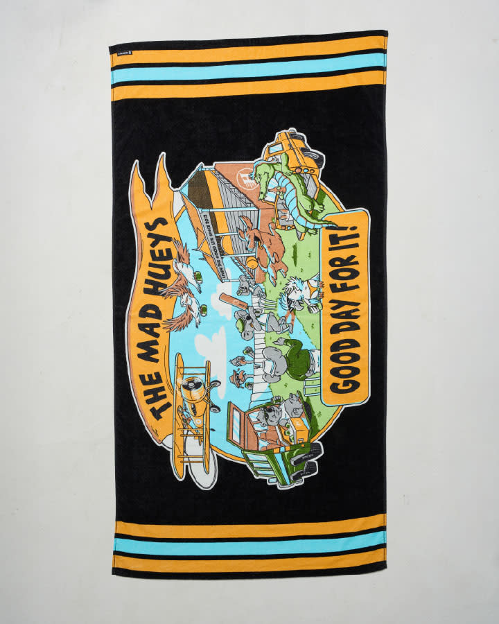 The Mad Hueys Good Day For It Beach Towel - Black