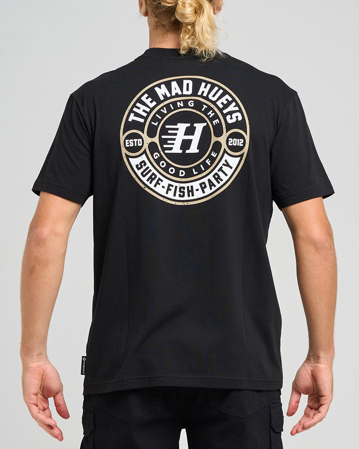 The Mad Hueys  Hueys Good Life SS Tee - Black