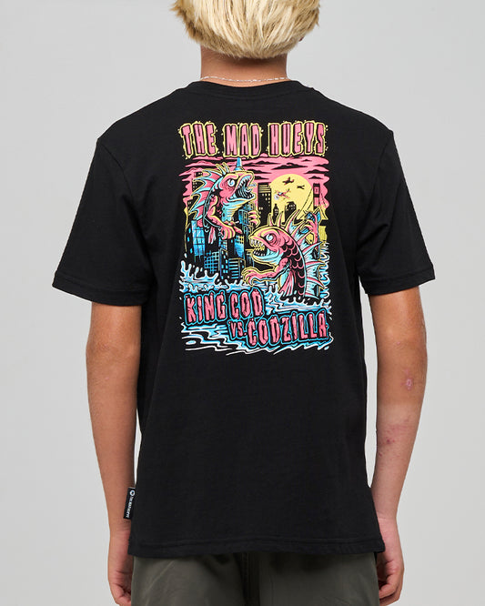 The Mad Hueys King Cod Codzilla Youth SS Tee - Black