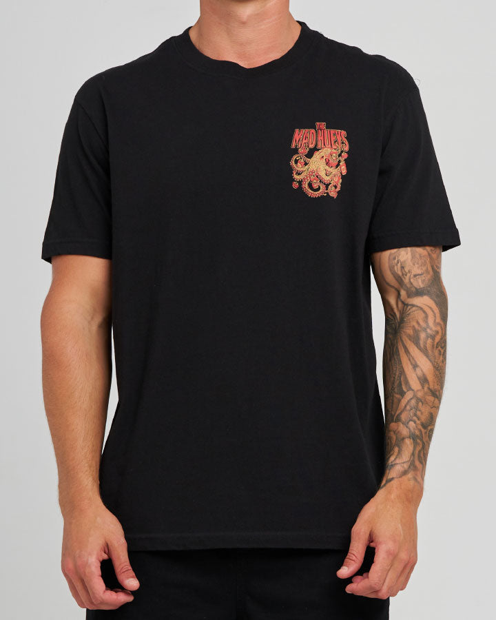 The Mad Hueys Kraken Tins SS Tee - Black