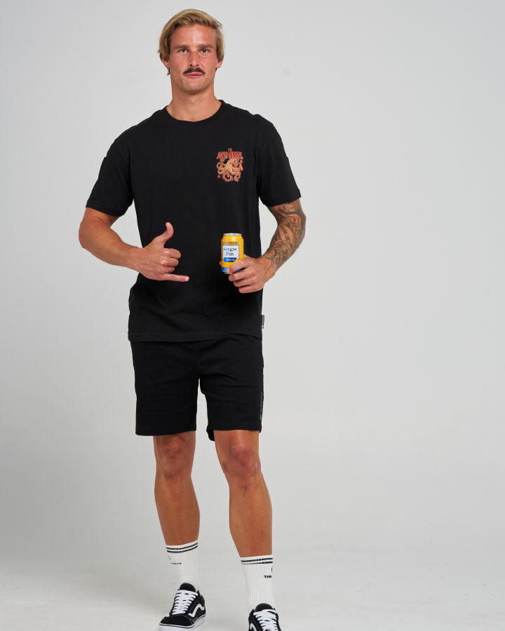 The Mad Hueys Kraken Tins SS Tee - Black