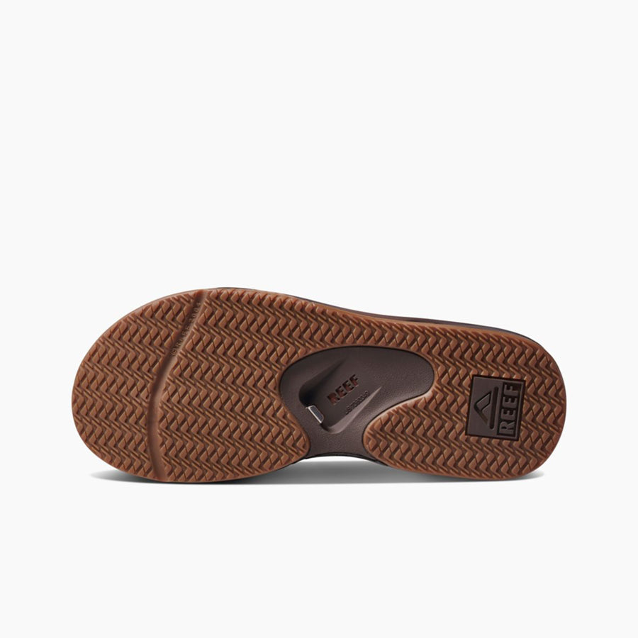 Reef Leather Fanning Thong -  Dark Brown