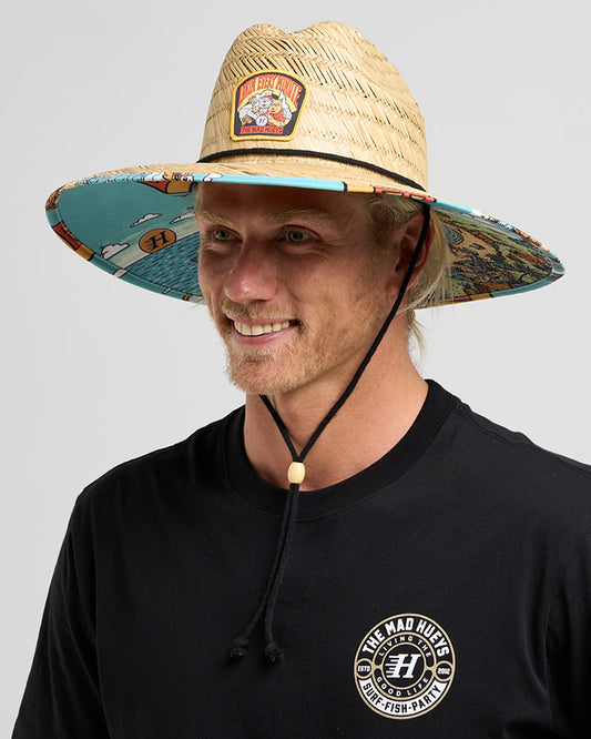 The Mad Hueys  Oz Straya Straw Hat - Natural