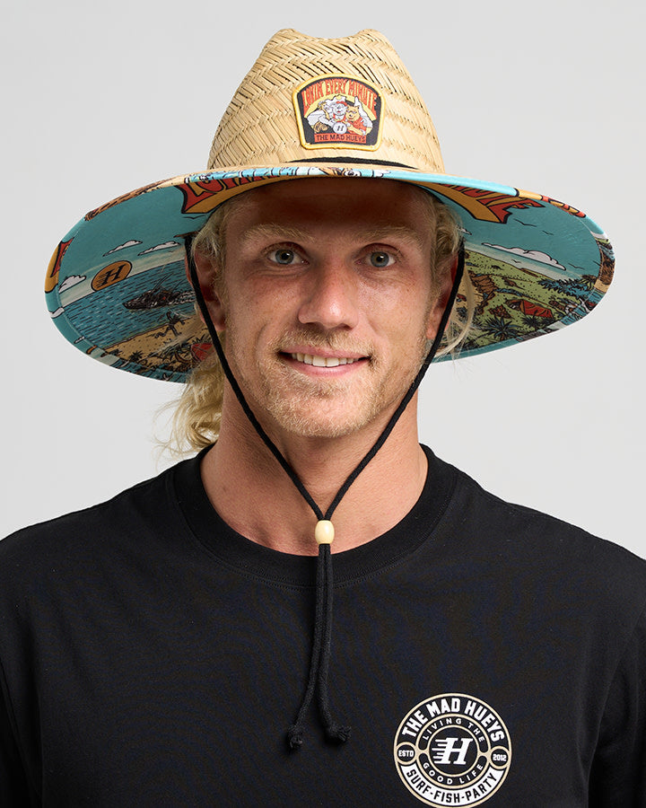 The Mad Hueys  Oz Straya Straw Hat - Natural