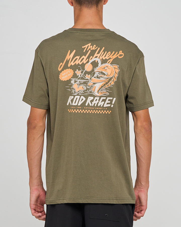 The Mad Hueys Rod Rage SS Tee - Olive