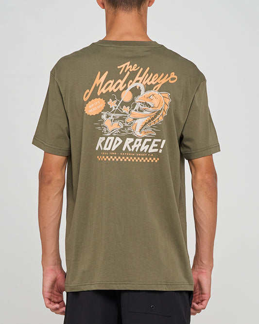 The Mad Hueys Rod Rage SS Tee - Olive