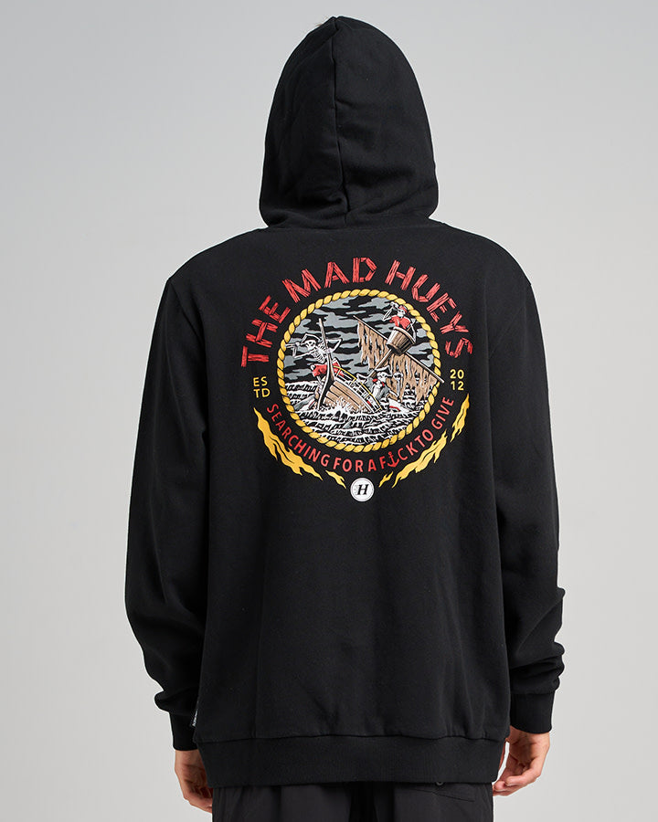 The Mad Hueys Searching For Some Fks Hooded Pullover Black - Black