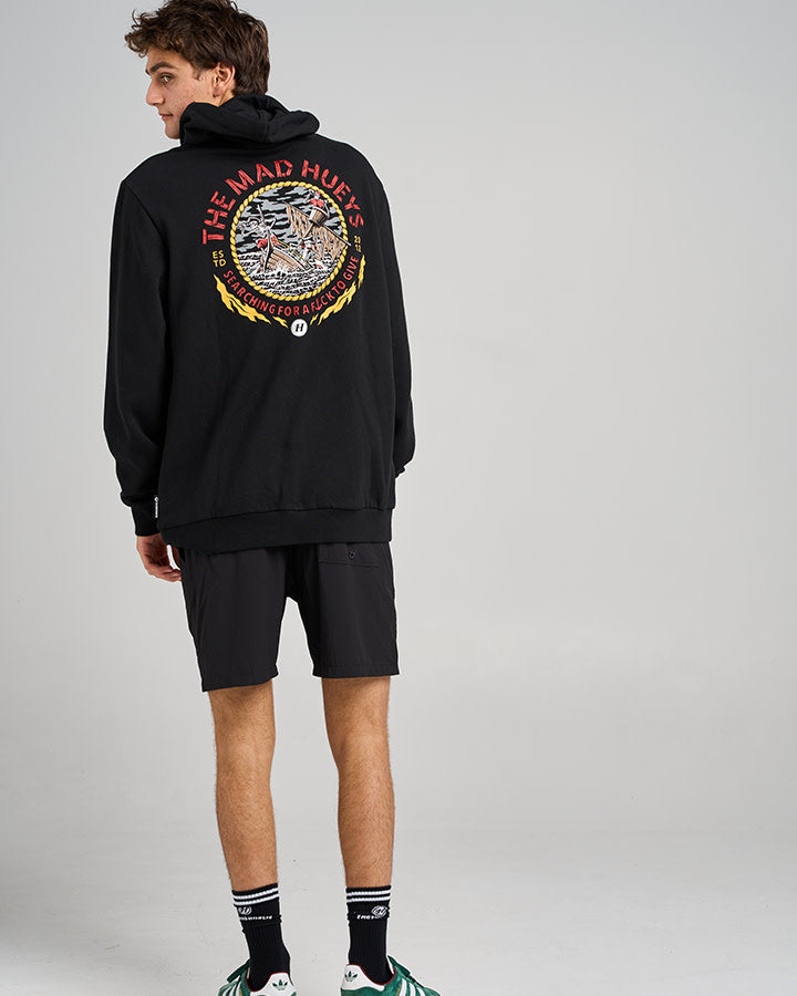 The Mad Hueys Searching For Some Fks Hooded Pullover Black - Black