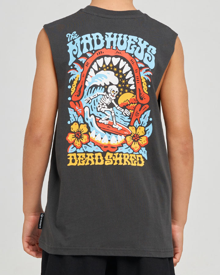 The Mad Hueys Shred Dead Youth Muscle - Vintage Black