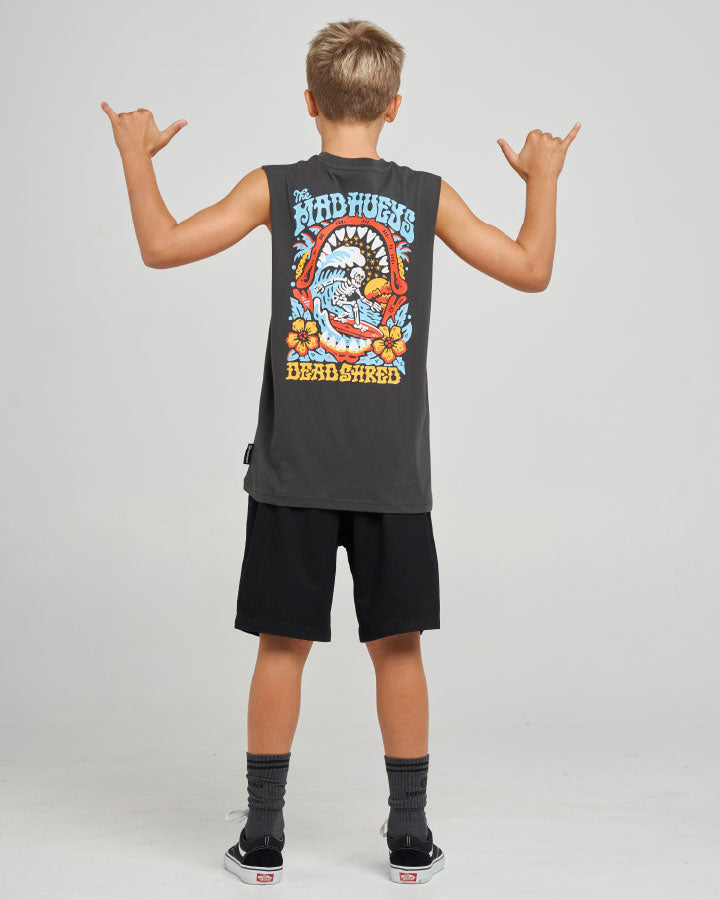 The Mad Hueys Shred Dead Youth Muscle - Vintage Black