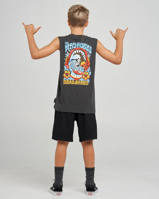 The Mad Hueys Shred Dead Youth Muscle - Vintage Black