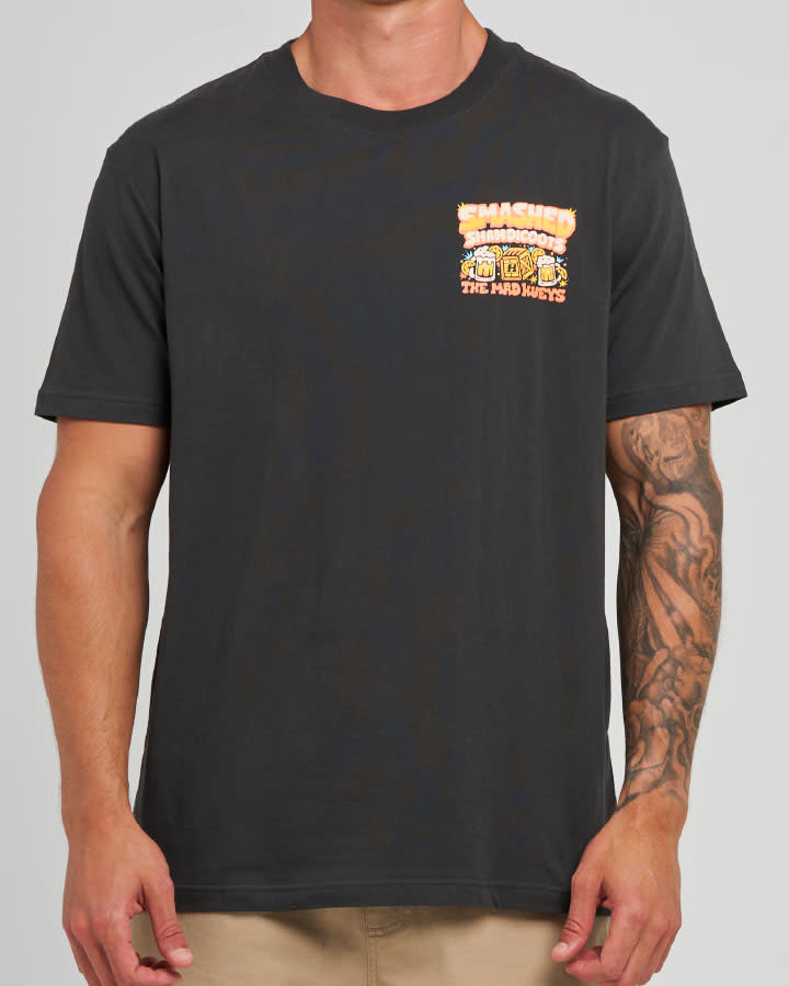 The Mad Hueys Smashed Shandicoots SS Tee - Vintage Black