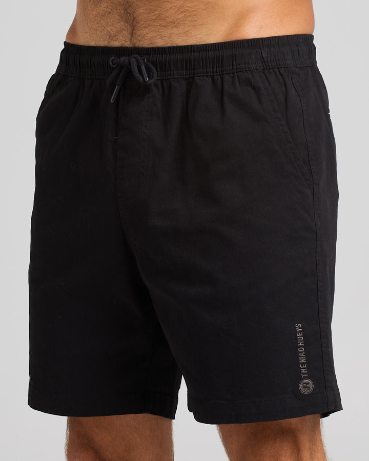 The Mad Hueys  Stranded 18" Chino Short - Black