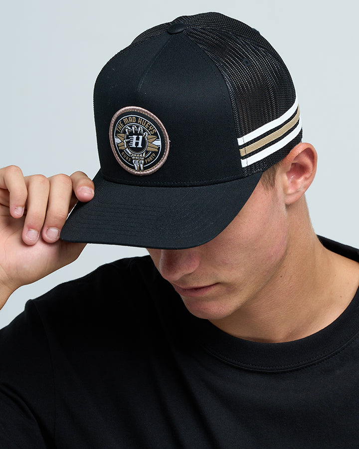 The Mad Hueys Surf Hueys Twill Trucker - Black