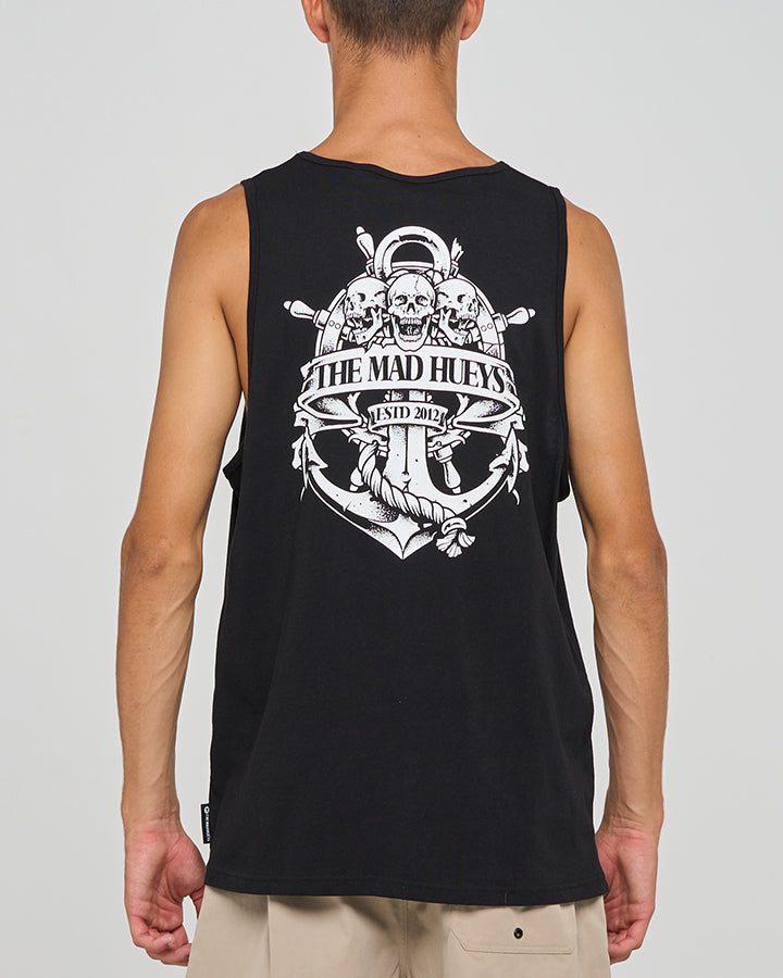 The Mad Hueys Triple Anchor Tank - Black