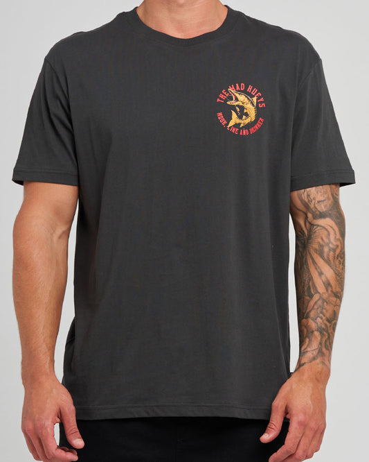 The Mad Hueys Triple Hooked Cuda SS Tee - Vintage Black