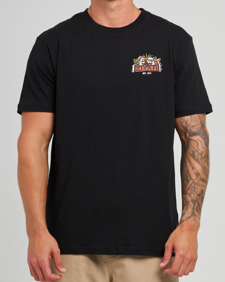 The Mad Hueys Troppo Captain SS Tee - Black
