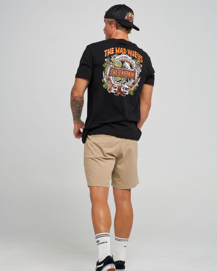 The Mad Hueys Troppo Captain SS Tee - Black