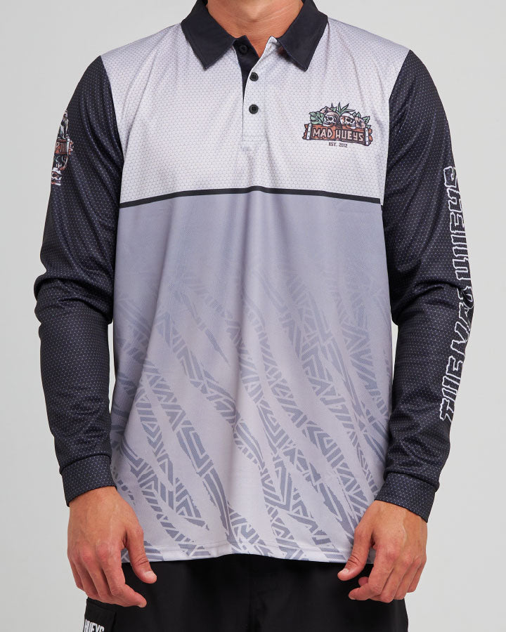 The Mad Hueys Troppo Captain UPF 50+ Fishing Jersey - Smoke