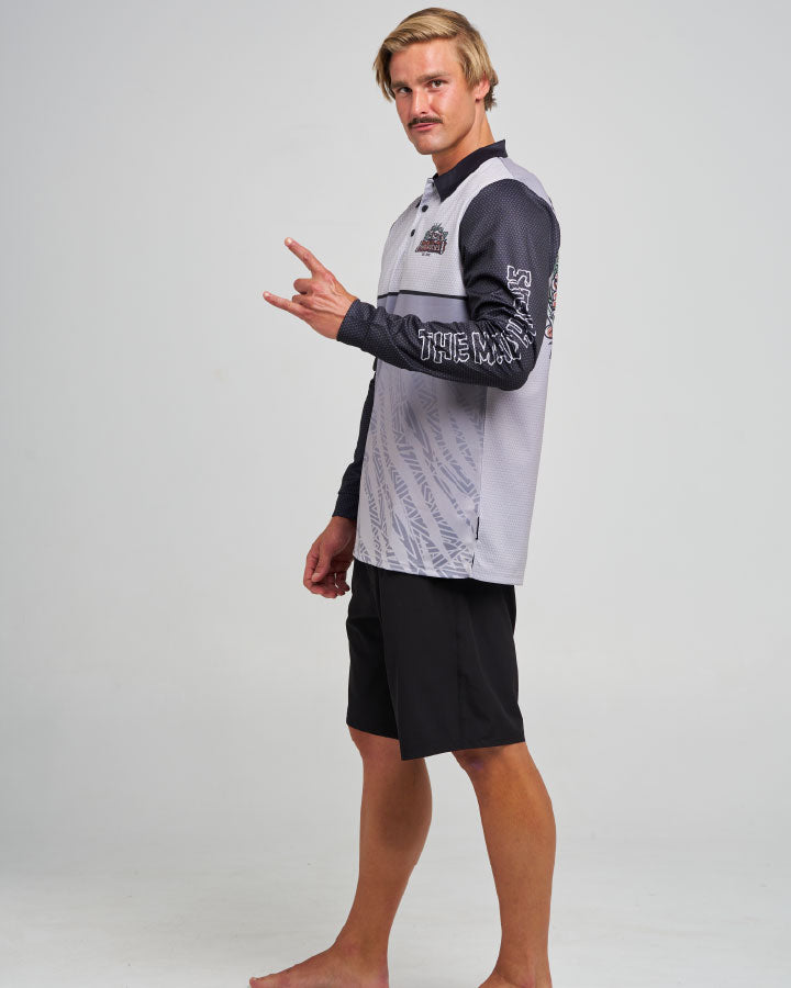 The Mad Hueys Troppo Captain UPF 50+ Fishing Jersey - Smoke