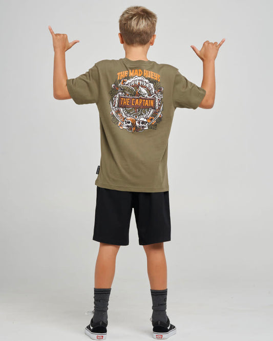 The Mad Hueys Troppo Captain Youth SS Tee - Olive