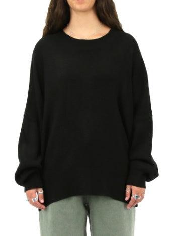 Carve Selma Womens L/S Knit Jumper - Black