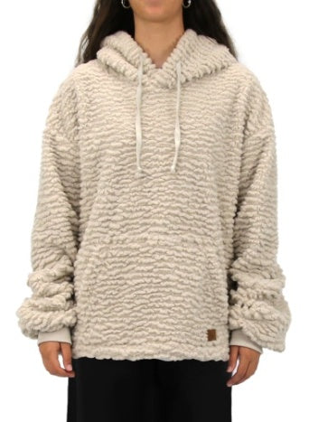 Carve Myki Womens Pullover Hoodie Polar Fleece - Mushroom
