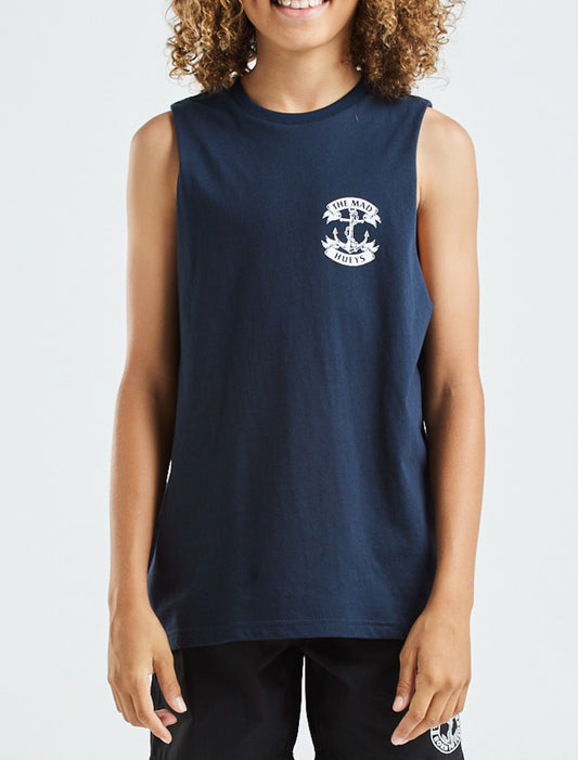 Mad Hueys Anchorage Youth Muscle - Navy