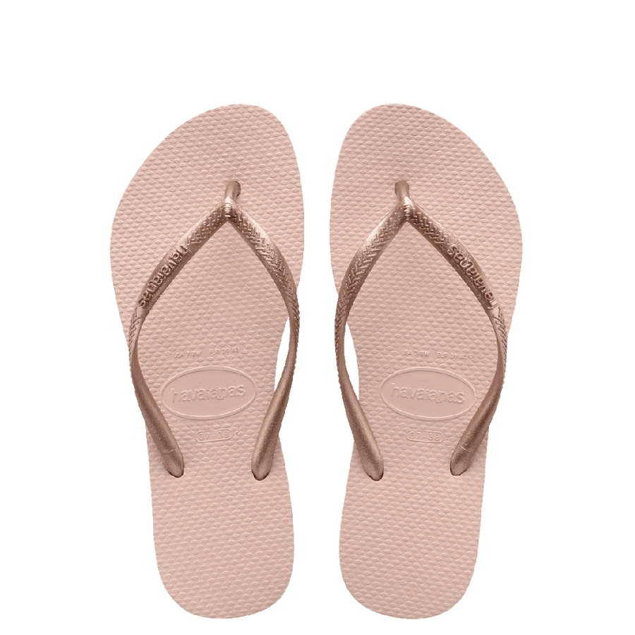 Havaianas Kids Slim Metallic Thongs - Ballet Rose