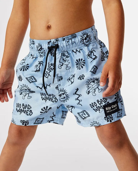 Rip Curl Micro Waves Dye Volley Boy - Bells Blue