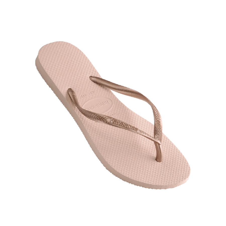 Havaianas Kids Slim Metallic Thongs - Ballet Rose