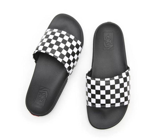 Vans La Costa Slide-On - (Checkerboard) True White/Black