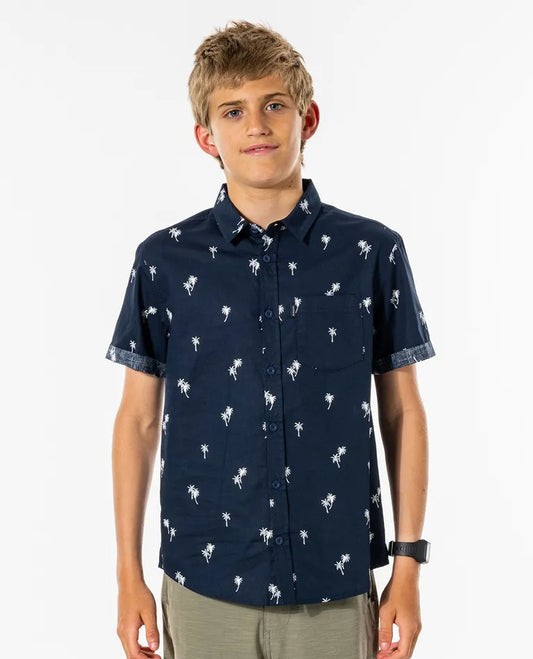 Rip Curl Paradise Palms Shirt Boys - Navy