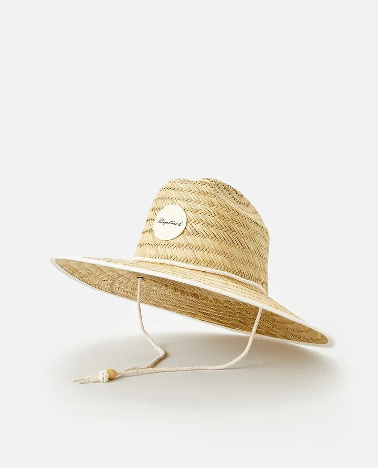 Rip Curl Script Straw Sun Hat - Natural/Black