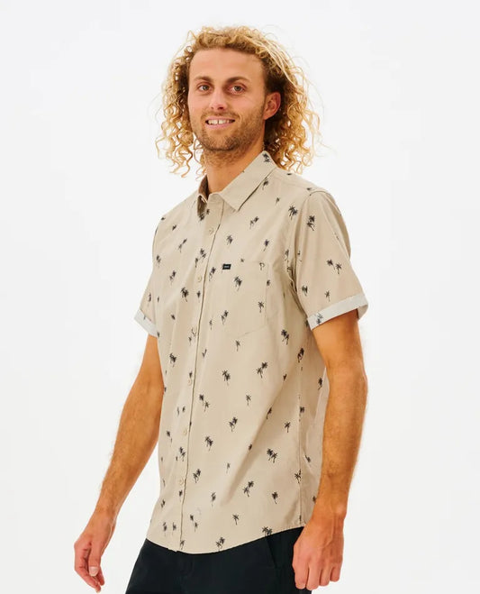 Rip Curl Paradise Palms Shirt Boys - Taupe