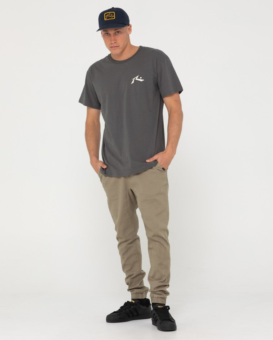 Rusty Hook Out Elastic Pant - Vintage Khaki