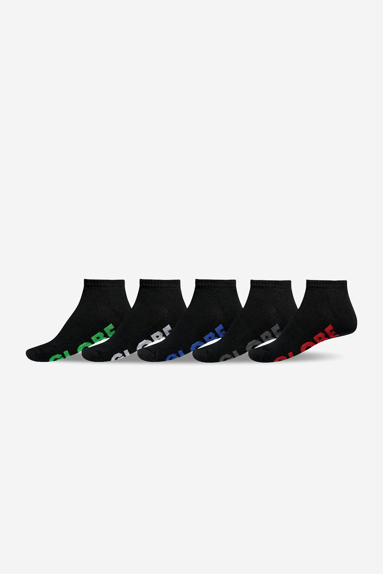 Globe Boys Stealth Ankle Sock (2-8) 5 Pack - Black