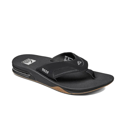 Reef Fanning Thong - Black/Silver