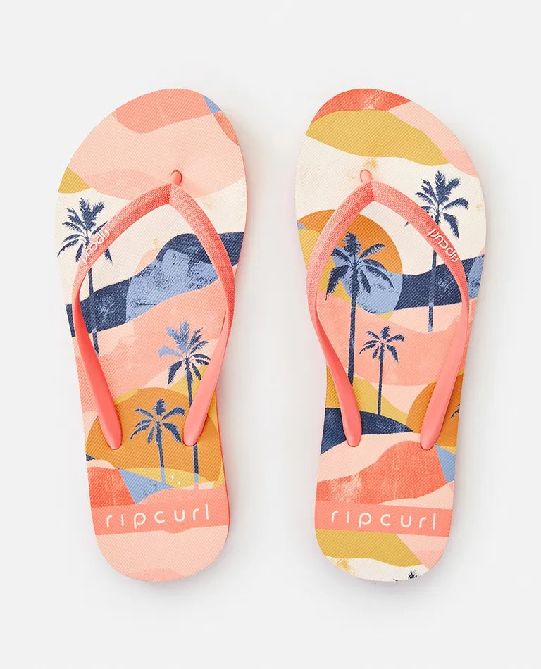 Rip Curl Melting Waves Thongs Girls - Light Pink